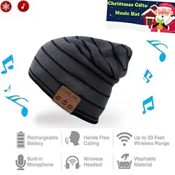 Bluetooth Beanie шапка Беспроводные наушники гарнитуры шапка с наушниками шапка для мужчин женщин Музыкальная шляпа Встроенный микрофон