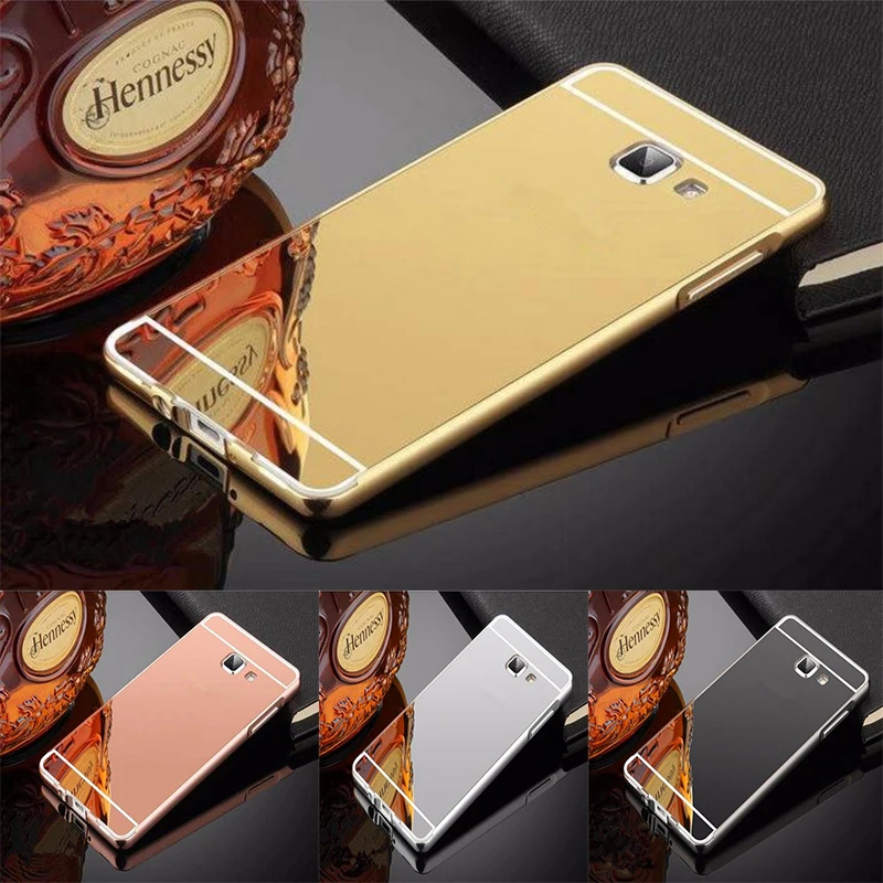 Funda de espejo de oro rosa de lujo para Samsung Galaxy J7 Prime, carcasa con marco de Metal de carcasa trasera para Samsung J7 Prime|Fundas antigolpes para teléfono| - AliExpress
