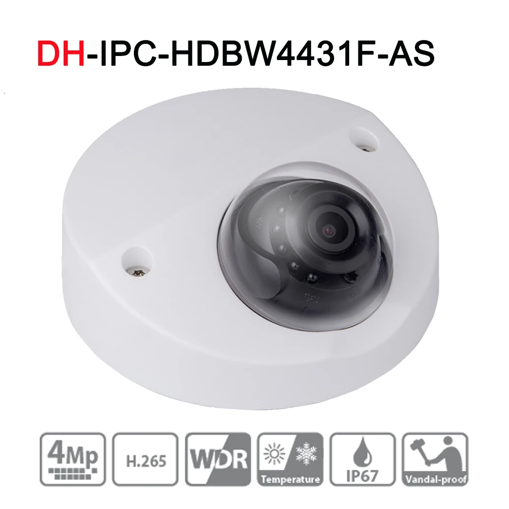 IPC-HDBW4431F-AS 4MP IR Mini Dome Network IP Camera 20m IR support Micro SD card Smart Detection H.265 WDR IP67 IK10 PoE IPC-HDBW4431F-AS 4MP IR Mini Dome Network IP Camera 20m IR support Micro SD card Smart Detection H.265 WDR IP67 IK10 PoE