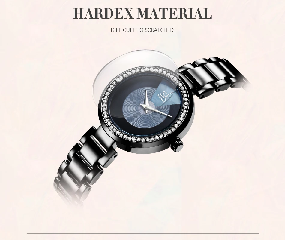 Shengke Модные кварцевые часы с бриллиантовым циферблатом, Женские Классические наручные часы, японские часы с механизмом, Прямая поставка