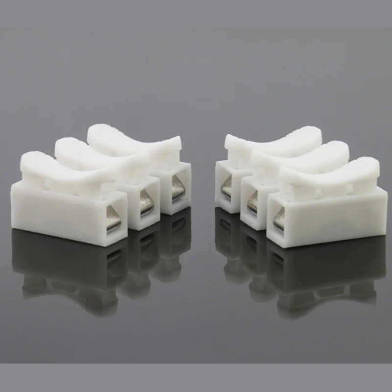 

10PCS CH-3 Spring Wire Connector Clamp Electrical Supplies Crimp Terminals Block Quick Connector Splice LED Strip Light No Screw
