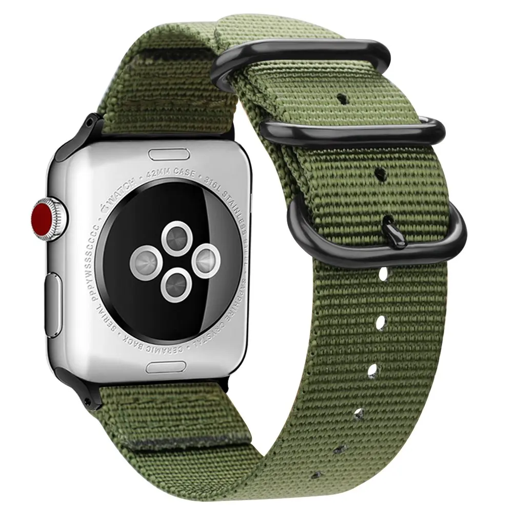 Ремешок NATO для Apple watch 5 ремешок 44 мм 40 мм iWatch 42 мм 38 мм спортивный нейлоновый браслет ремешок для часов Apple watch 4 3 2 1 42/38 мм