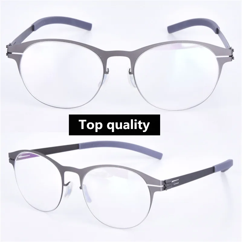 Retro Round glasses frames 0.5mm stainless steel Germany brand