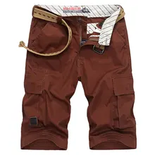 Летние пляжные шорты милитари брендовая одежда Прямые мужские шорты Карго хлопковые мужские повседневные шорты с карманами ZDJP