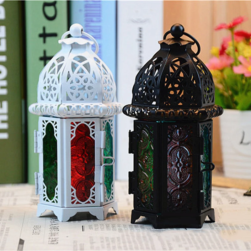 1pc Moroccan Lantern Tea Light Lamp Votive Candle Holder Box Hanging Home Decor New
