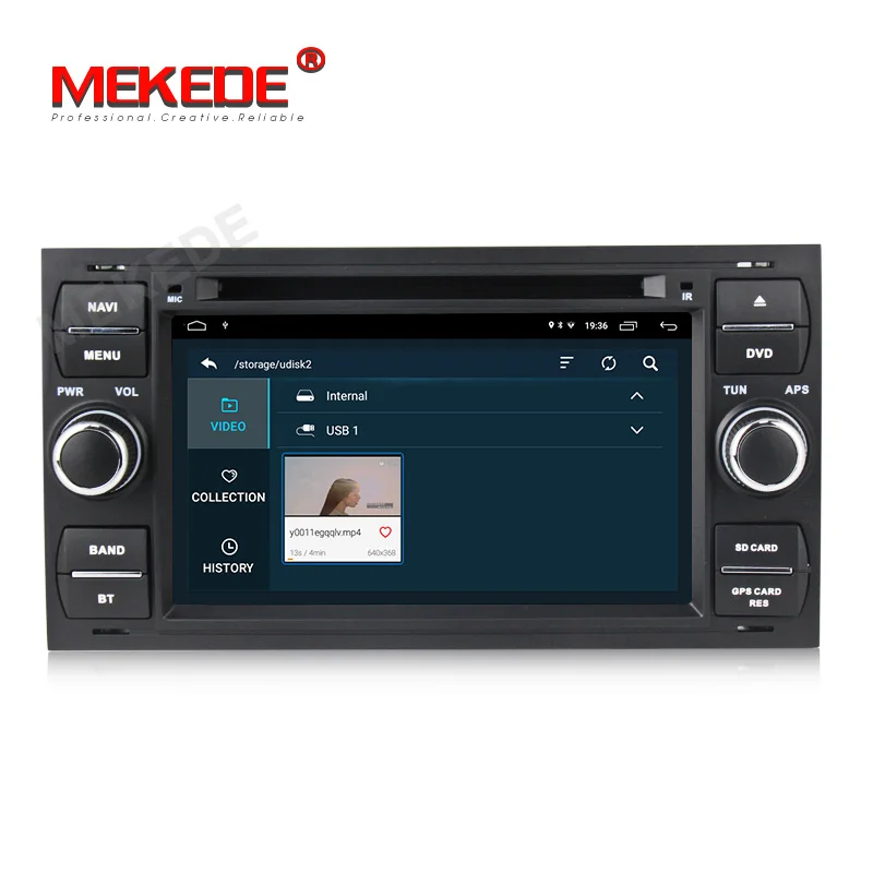 Perfect MEKEDE Android9.1 Quad core 32G ROM Car DVD player gps for Ford Focus Kuga Transit  Car rds view camera dvr obd2 5