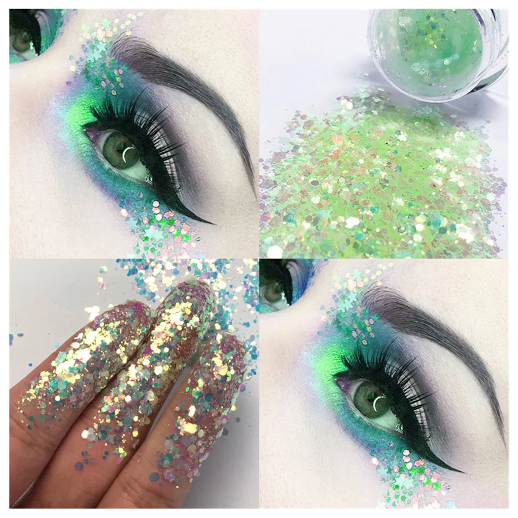 

Fashion eyeshadow palette Shimmer Glitter Sequin Eye Shadow Powder Palette Glue-free diamond beads Eyeshadow Cosmetic Makeup new