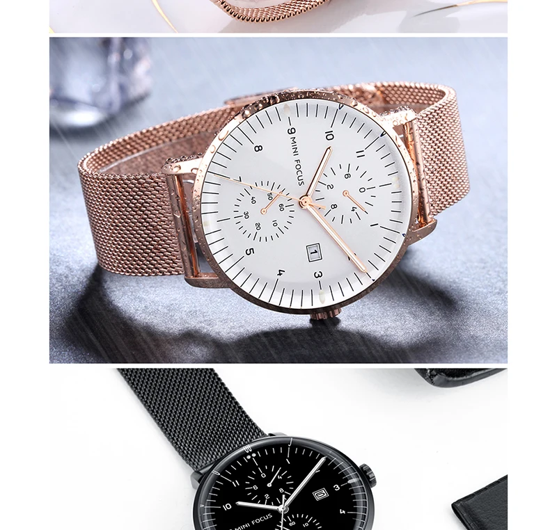 relogio masculino Mens Watches Top Brand Luxury MINI FOCUS Quartz Men's Watch  Business Rose Gold Fashion Male Clock Men 2019 (12)