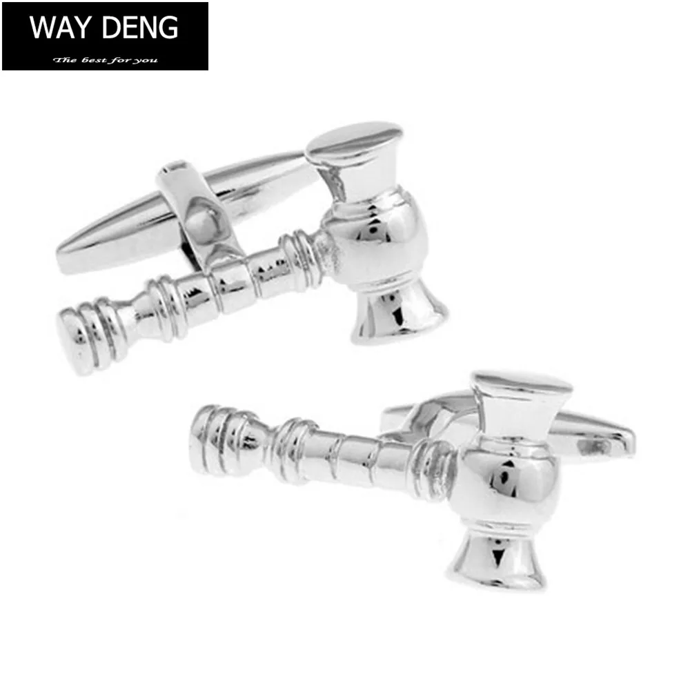 

Way Deng - Fashion Silver Plated Metal Copper Hammer Look Cufflinks Tuxedo Shirt Buttons Cuff Links Jewelry Gift - YC133