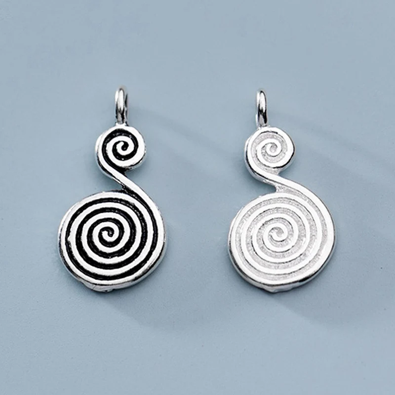 925 Sterling Silver Vintage Musical Note Dangle Charms Personality Design Pendants Fit Bracelets DIY Fine Jewelry Making | Украшения и
