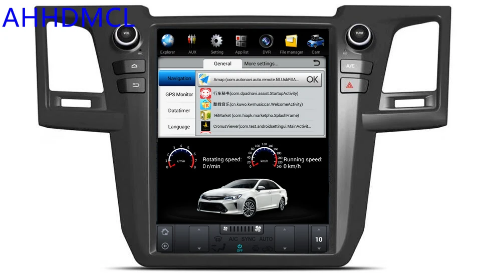 Best Car PC PAD Tesla Style Multimedia Player Android 7.1 GPS For Fortuner Revo Auto A/C Edition 2004 2005 2006 2007 2008 2009~ 2015 4