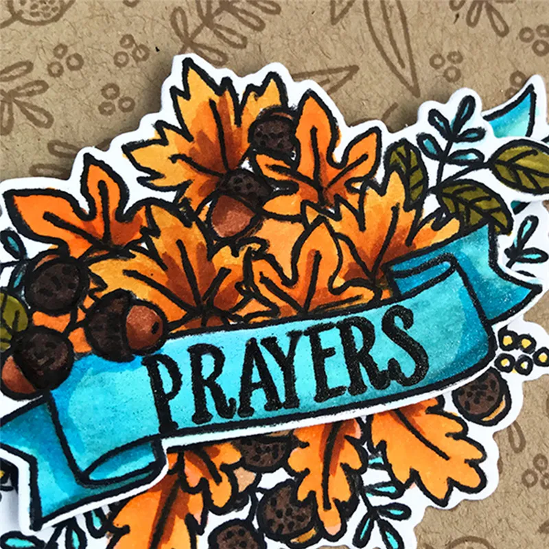 

DiyArts Blossoms Banners Autumn Dies and Stamps Maple Leaf Metal Cutting Dies Craft Embossing Stencil Decoration Scrapbooking