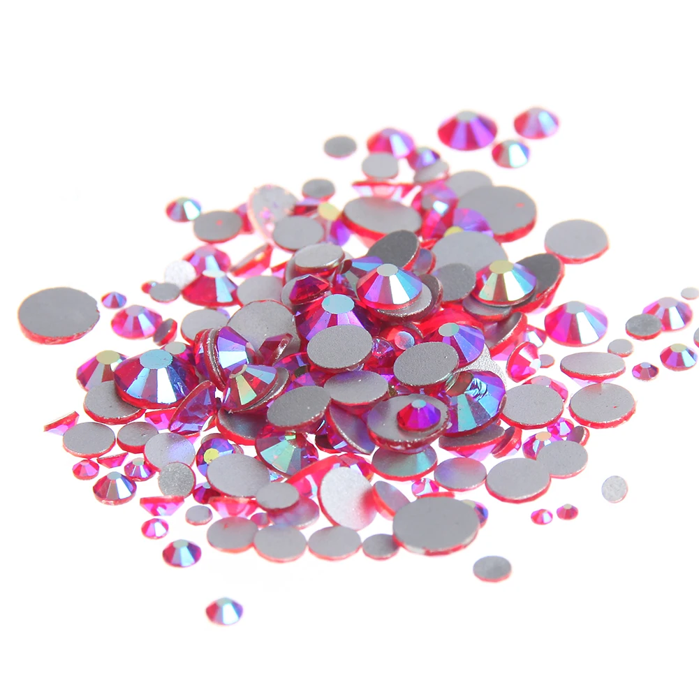 

Glass Gems Crystal Rhinestones For Nails ss3-ss30 And Mixed Light Siam AB Strass 3D Nail Art Jewelry Design Glitter Decorations