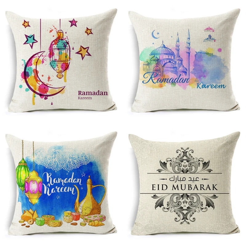 Новые наволочки Ramadan Kareem наволочка для подушки ИД фонарь хлопок лен подарок