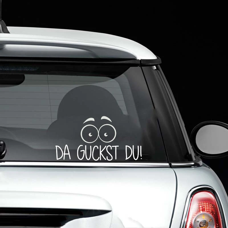 19.4*10cm Da Guckst Du! Augen Wundern Sticker Fun Fashion Personality Creative Classic Car Accessories Vinyl Decor Decals
