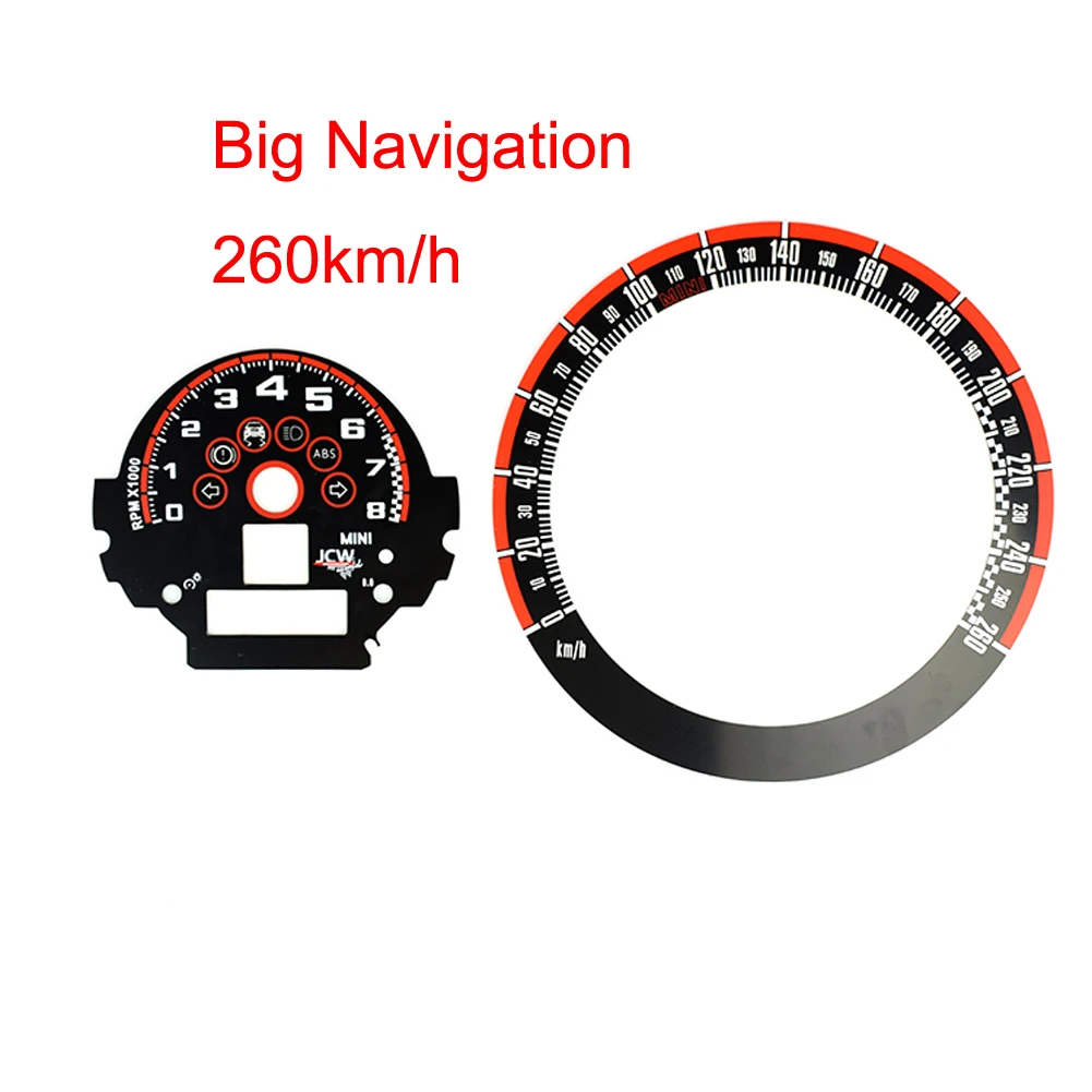 Speedometer Tachometer Gauges Display Instrument Cluster Black & Red