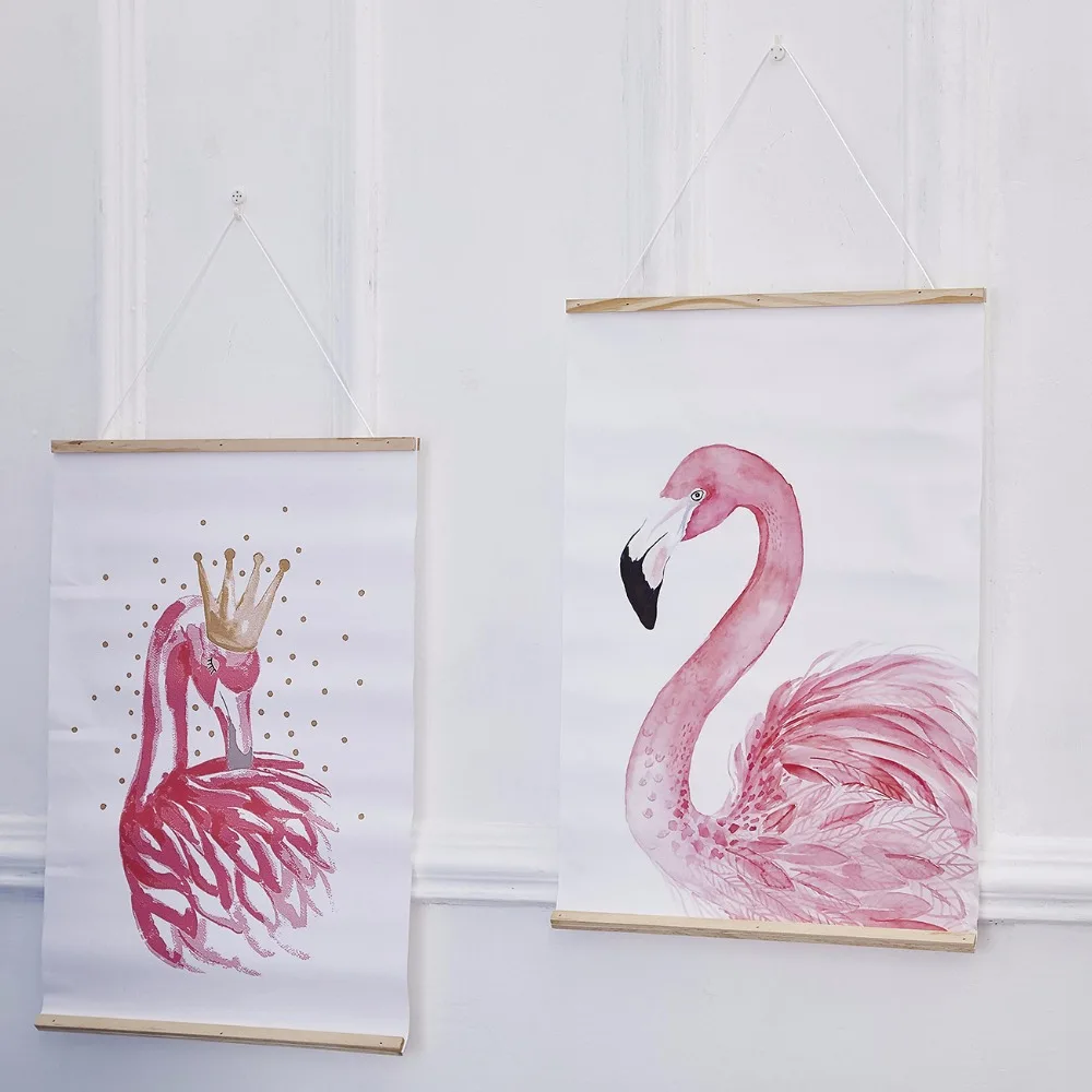2018 Flamingo modular pictures painting wall with frame Oil drawing Children's room Cartoon Paiting decoration | Дом и сад