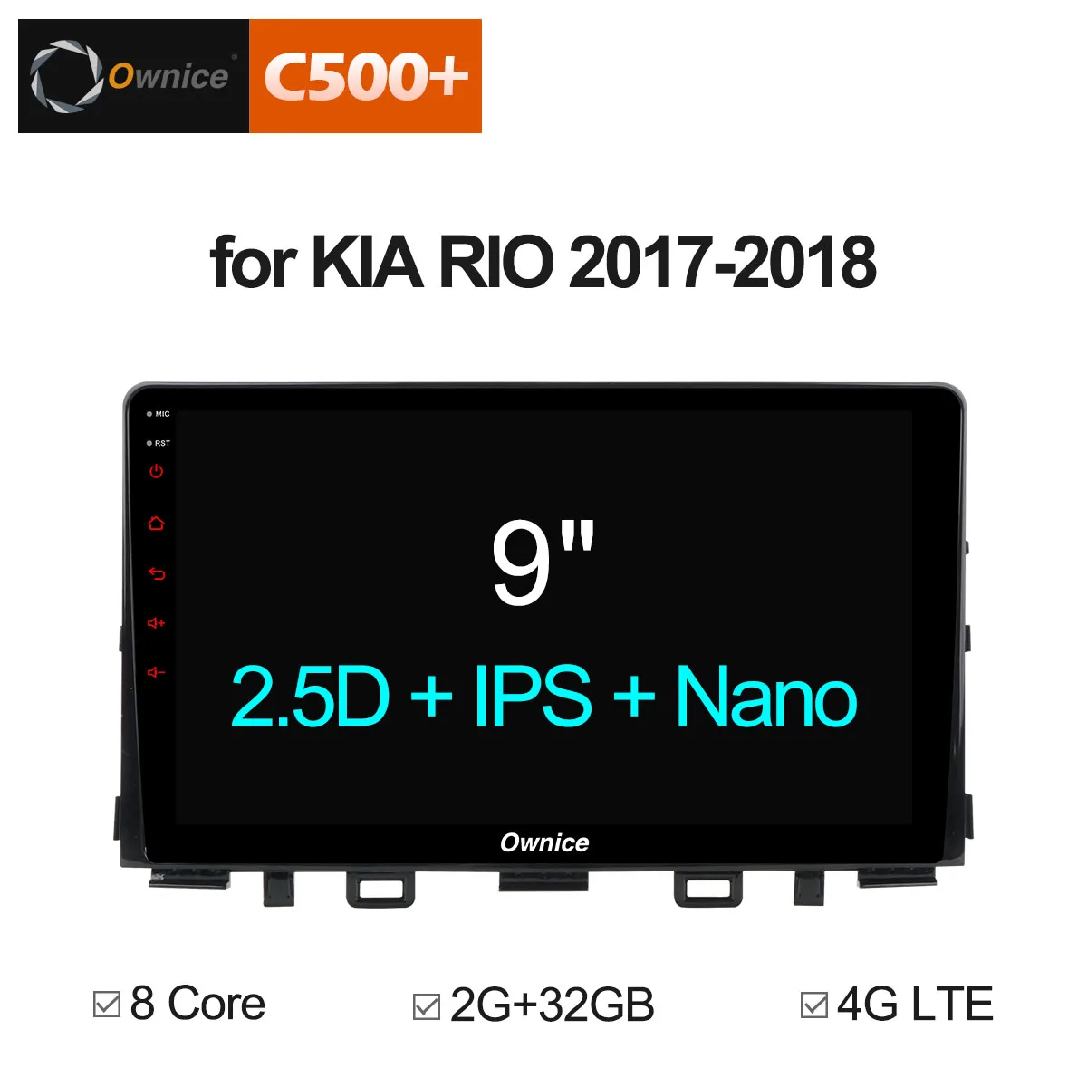Ownice C500 G10 Android8 1 8 Core for Kia Rio 2017 2018 Car Navigation font b