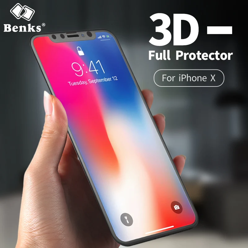 Benks Tempered Glass Protector For iPhone X Screen Protectors Frosted