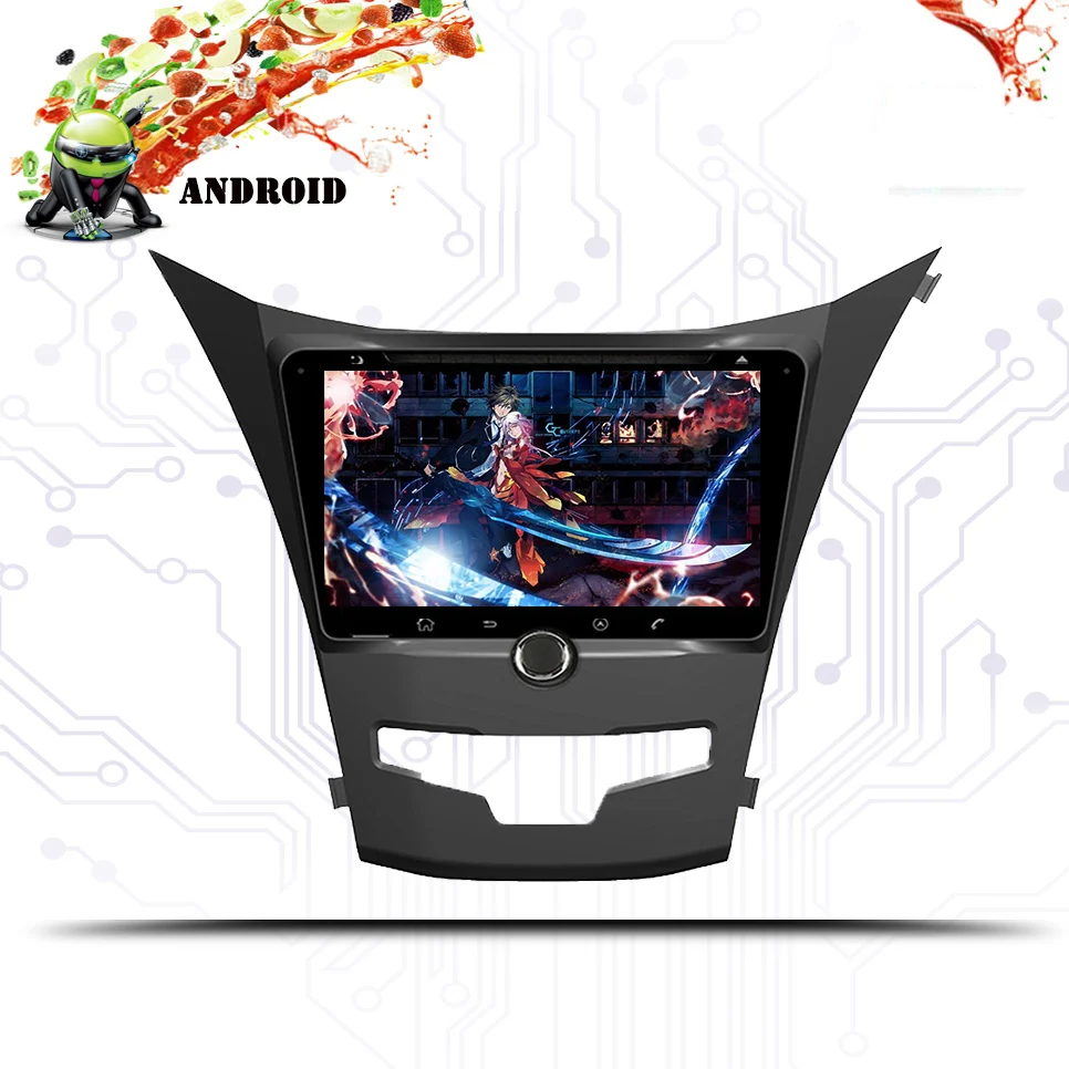 4G + 64G чистый android 9 0 автомобильный DVD GPS для SsangYong Новый Actyon/Korando 2014 2018 с 3/4G WIFI Ips экран