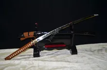 Japanese Samurai Sword KATANA Full Tang 1095 High Carbon Steel Oil Quenched Sharp Blade- High quality tsuba can cut bamboo tree