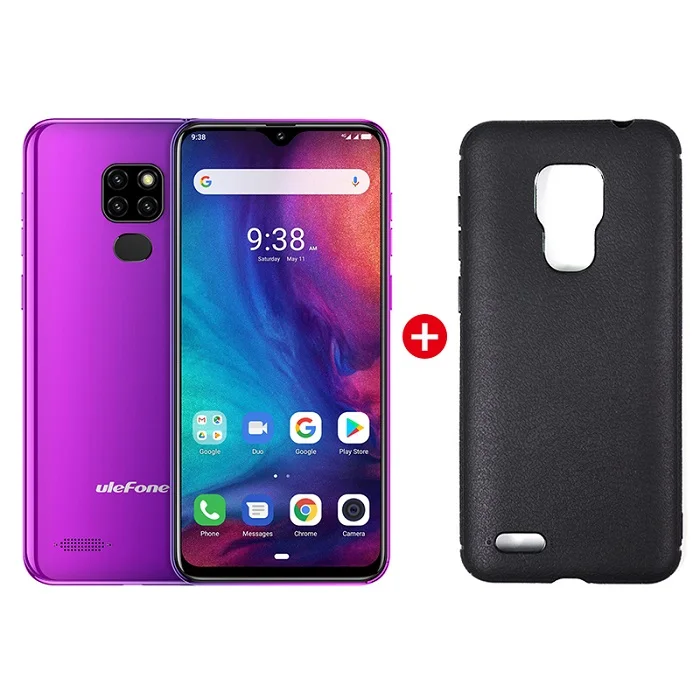 Ulefone Note 7P Smartphone Android 9.0 Quad Core 3500mAh 6.1 inch Waterdrop Screen 3GB+32GB Mobile phone - Цвет: Auroreous Add Case