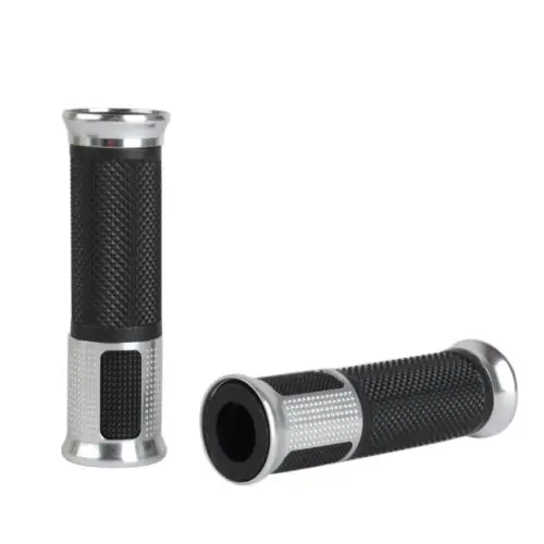 7/" 22 мм Стандартный руль мотоцикла рукоятки резиновые серебряные концы