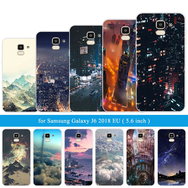 Мягкие чехлы для Samsung Galaxy J6 2018 роскошный мягкий силиконовый 5 6 &quotматовый чехол J600