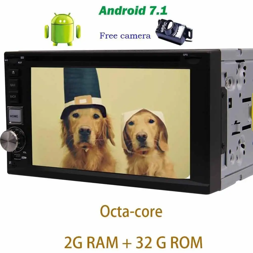 Резервная камера + 6 2 ''бортовой компьютер для автомобиля Android 7 1 8 ядерный dvd