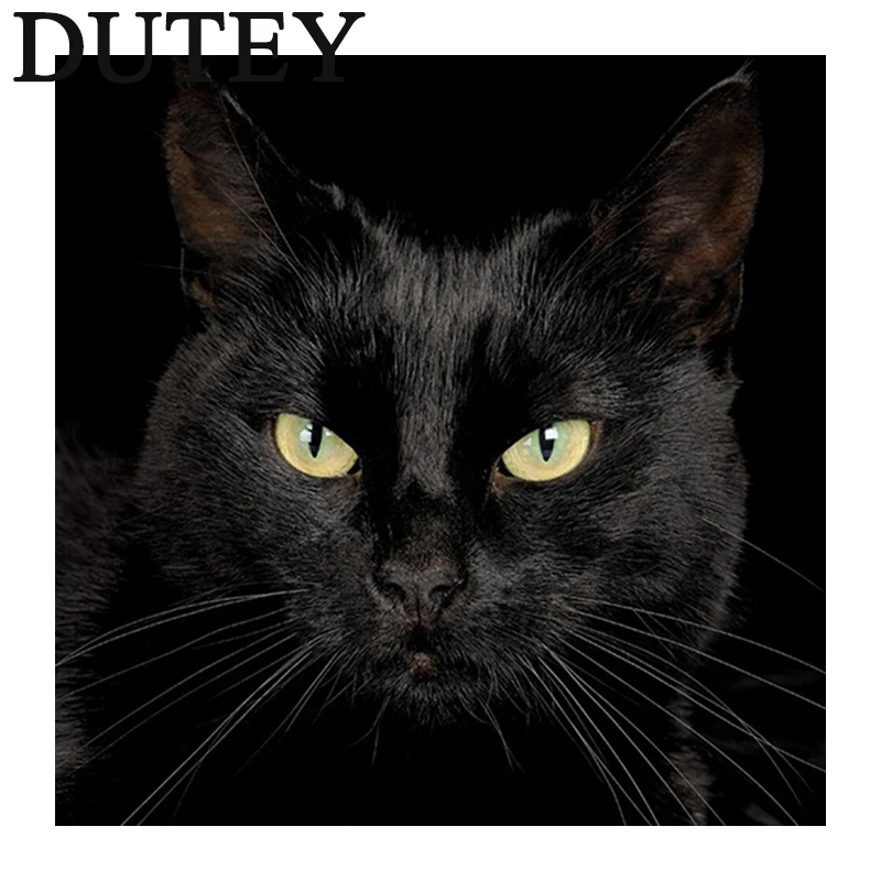 

Full Square/Round Drill 5D DIY Diamond Painting Cross Stitch black cat 3D Diamond Embroidery Mosaic Rhinestone Decoration