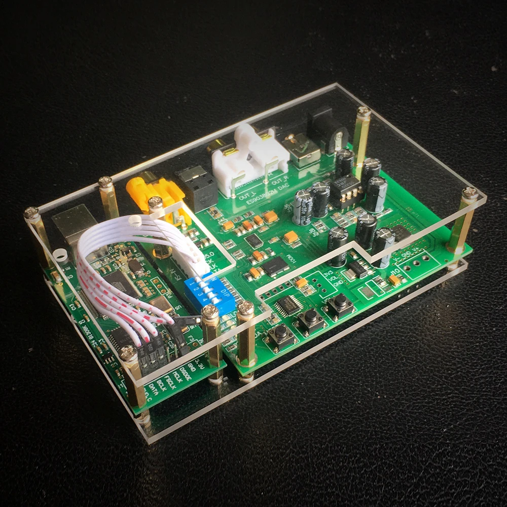 HIFI College M7A1 MINI HIFI ES9038Q2M DSD I2S SPIDF decoder board amanero USB DAC audio headphone amplifier