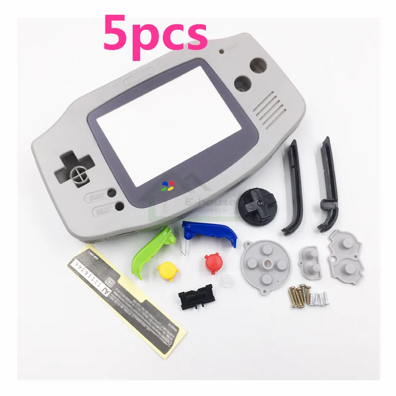 

5pcs Grey Color Housing Shell Cover Case replacement for Gameboy Advance for GBA Super Famicom Version