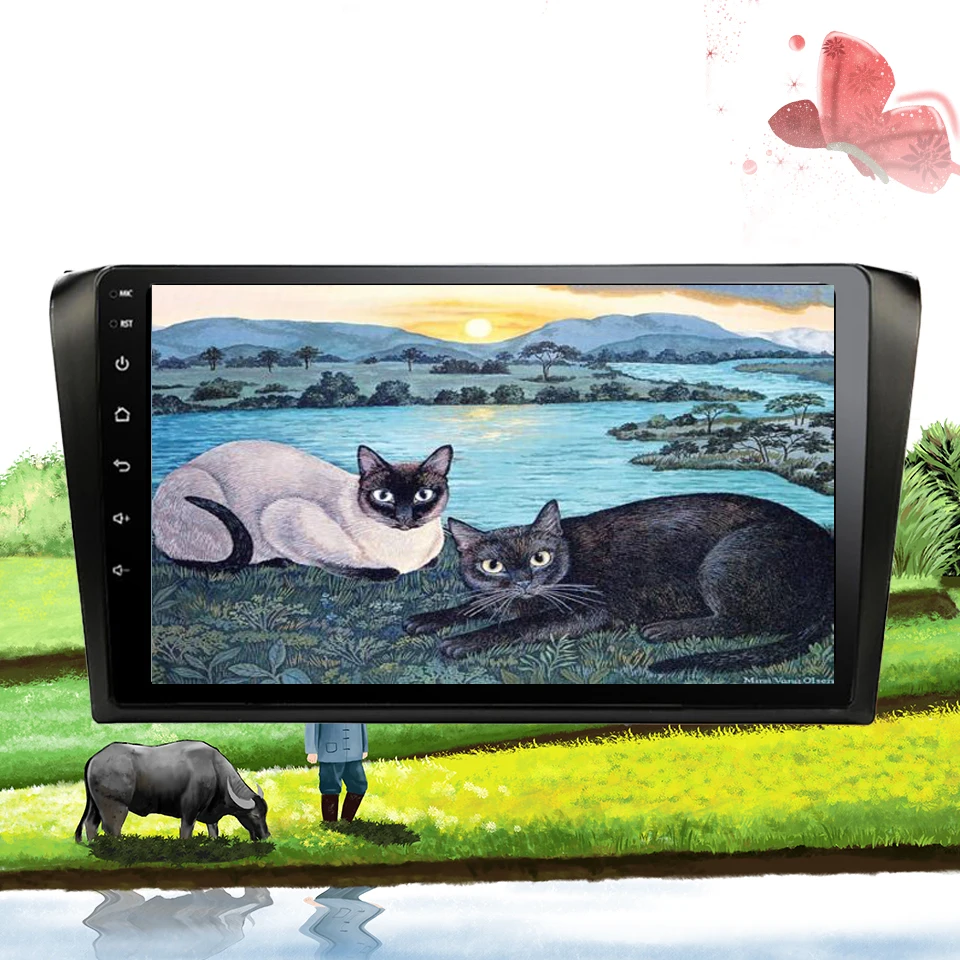 Cheap 9" android 9.1 car multimedia dvd radio For Mazda 3 Mazda3 2004-2009 tape recorder car dvd gps Navigation stereo Carplay Player 0