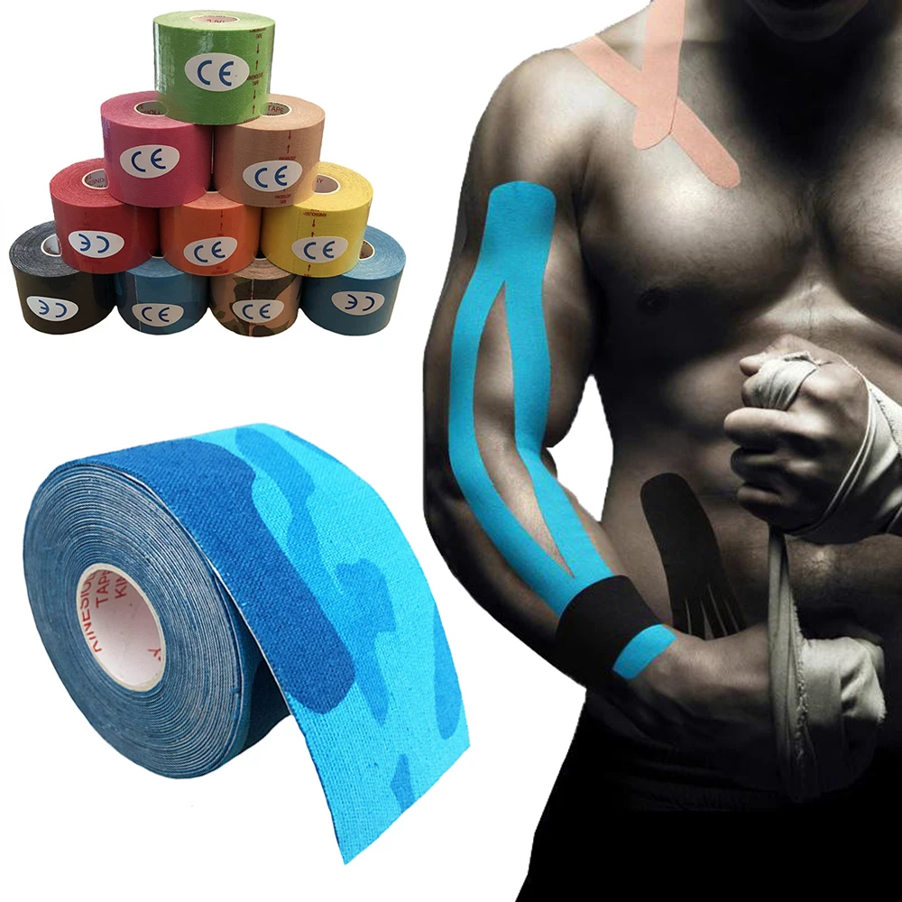kneepad-fitness-elastic-kinesiology-tape-5m-x-5cm-sports-roll-physio-muscle-strain-support-sport-tape-knee-brace 拷贝1
