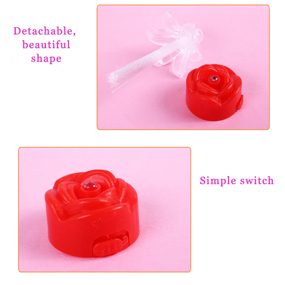 2019 Christmas Creative Toys For Children Colorful Shiny Flash Rose Children Interesting Plum Blossom Light Toys Gifts For Kids