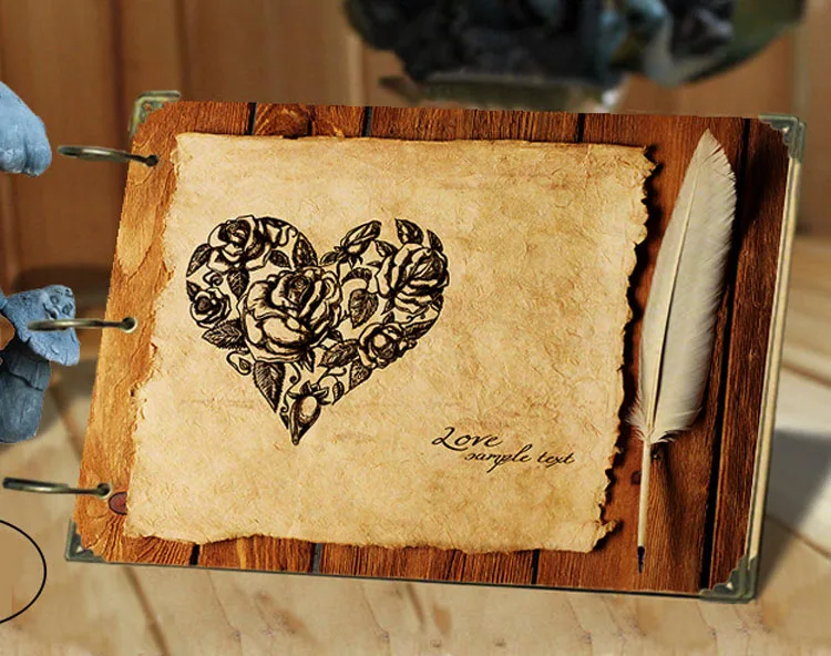 Retro Love Diy Photo Album Wedding Scrapbooking Creative Gift Travel Baby Scrapbook Loose Leaf Handmade Craft 10 Inch Free Ship Crafts Etc Gift Ideas For Wifegift Box Craft Aliexpress