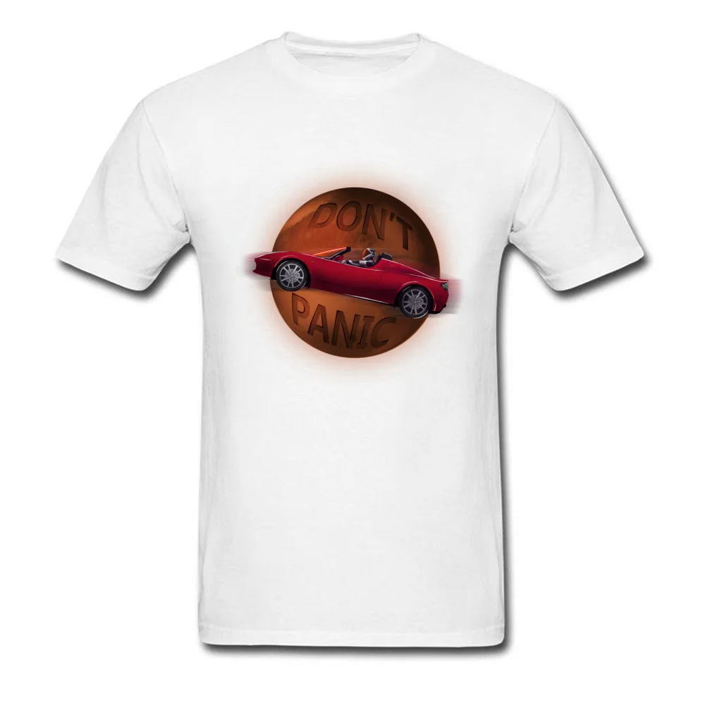 100% Cotton Fabric Boy Short Sleeve Starman Dont Panic Top T-shirts Casual Tops Shirt Wholesale Party Crewneck Tee Shirt Starman Dont Panic white
