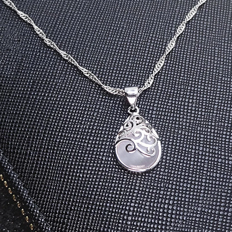 vintage water drop necklace jewelry  (1)