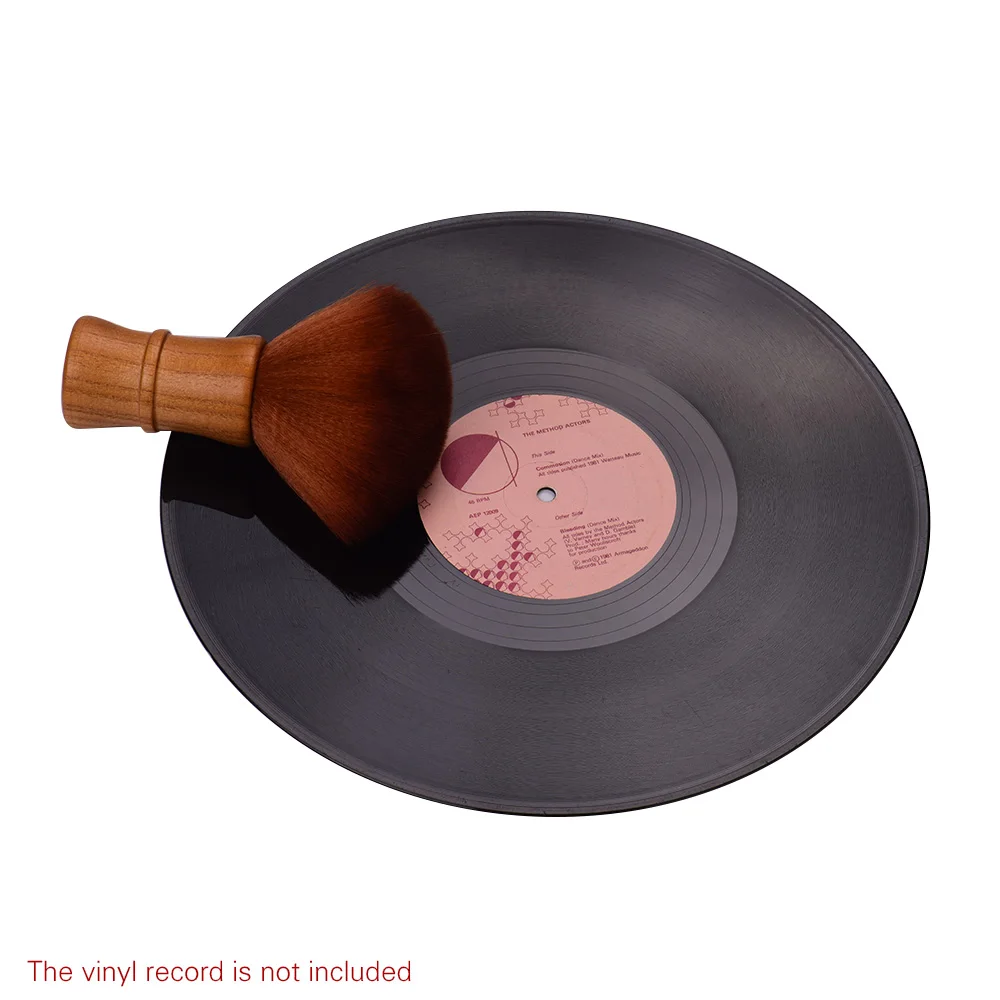 

Turntable LP Vinyl Record Cleaning Brush Soft Anti-Static Cleaner CD Album Cartridge Dust Clean Tool