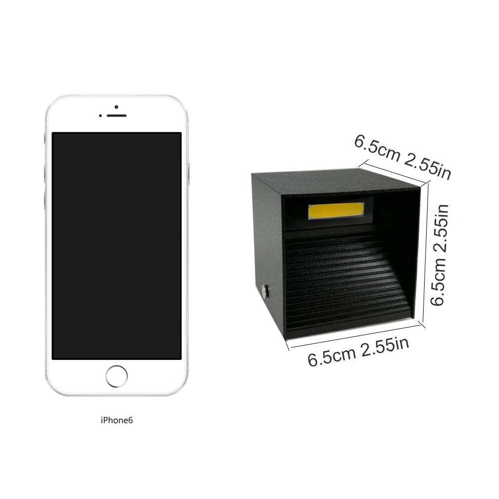 Внутренний светодиодный алюминиевый квадратный современный настенный