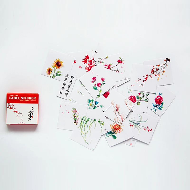 

40pcs/pack cute Flower season Memo pad Stickers Posted It Kawaii Planner Scrapbooking Stationery Sticker Escolar School Supplies