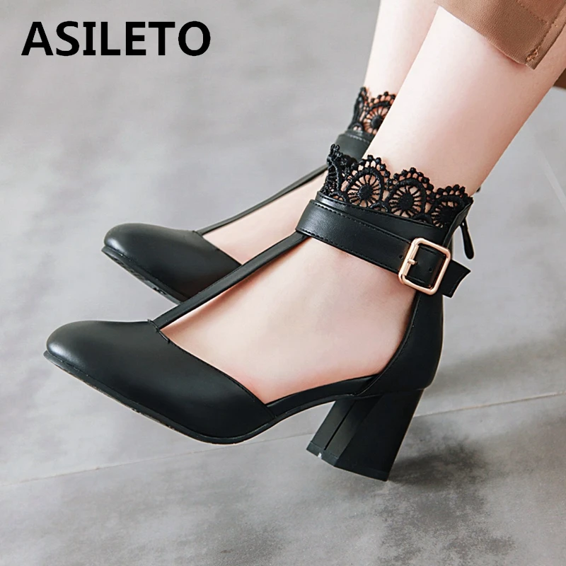 ASILETO 2019 новая летняя обувь женские сандалии на высоком квадратном каблуке т
