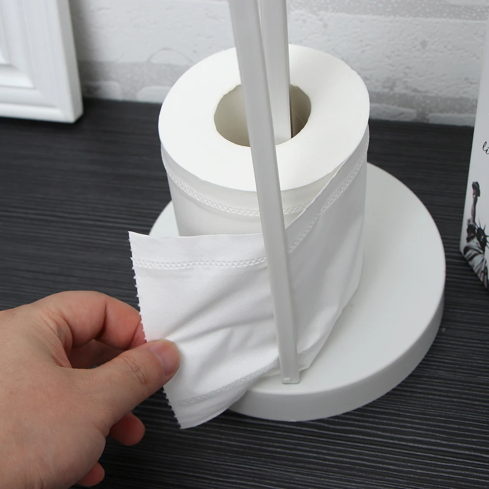 Вертикальный держатель для бумаги в рулоне, кухонные бумажные стойки для салфеток, креативная настольная стойка для бумажных полотенец без перфорации