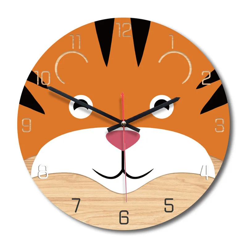 New Nordic wall clock modern minimalist Retro living room home decoration creative acrylic animals clock wall hangings