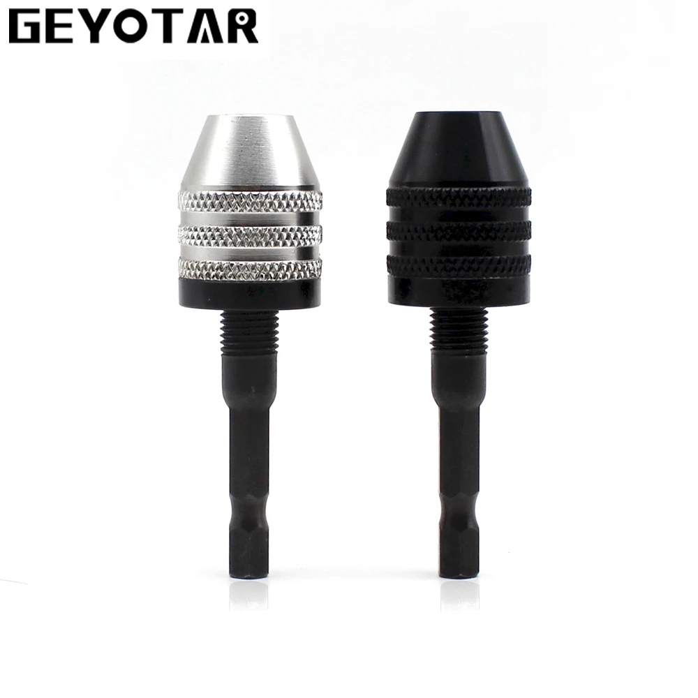 

Conversion Tool Drill Keyless Chuck Screwdriver Impact Drive Adaptor 1/4-Inch Hex Shank Drill Grinder 0.3-6.5mm power tools