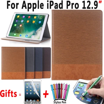 

Cross Pattern Case for Apple iPad Pro 12.9 2017 Ultra Slim Leather Smart Case Cover for iPad Pro12.9 2015 Coque Capa Funda Stand