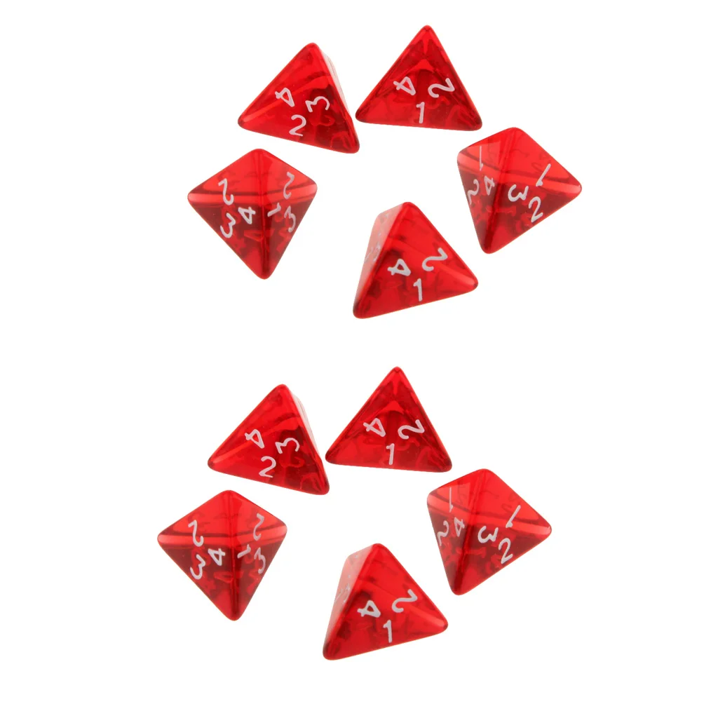 10 Pieces Gem Multi-Sided Dices Polyhedral Dice Set D4 D&D TRPG Cup Games Table Games Accessories for TRPG Game Lovers