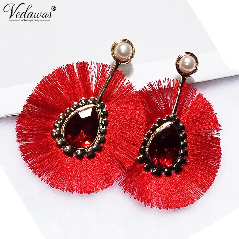 

Vedawas Tassel Earrings for Women Big Fringe Earings Jewelry Holiday Female Summer Style Bohemian Hanging Drop Earrings xg1676