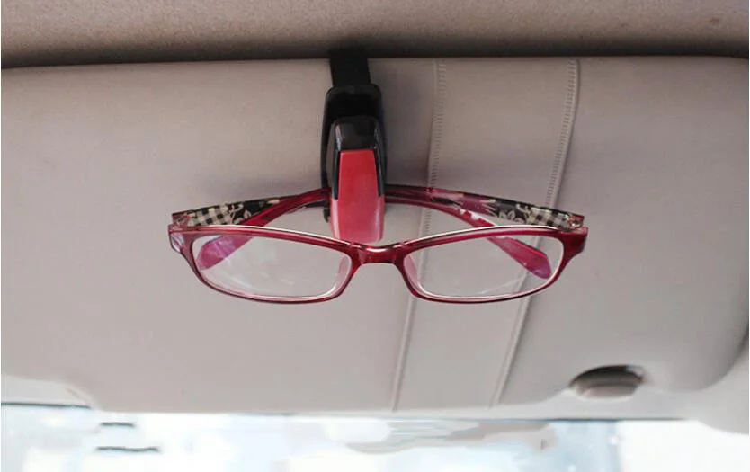 Автомобильный зажим для очков, универсальный автомобильный держатель для солнцезащитного козырька, держатель для очков для чтения, солнцезащитные очки, ручка для очков, солнцезащитные очки