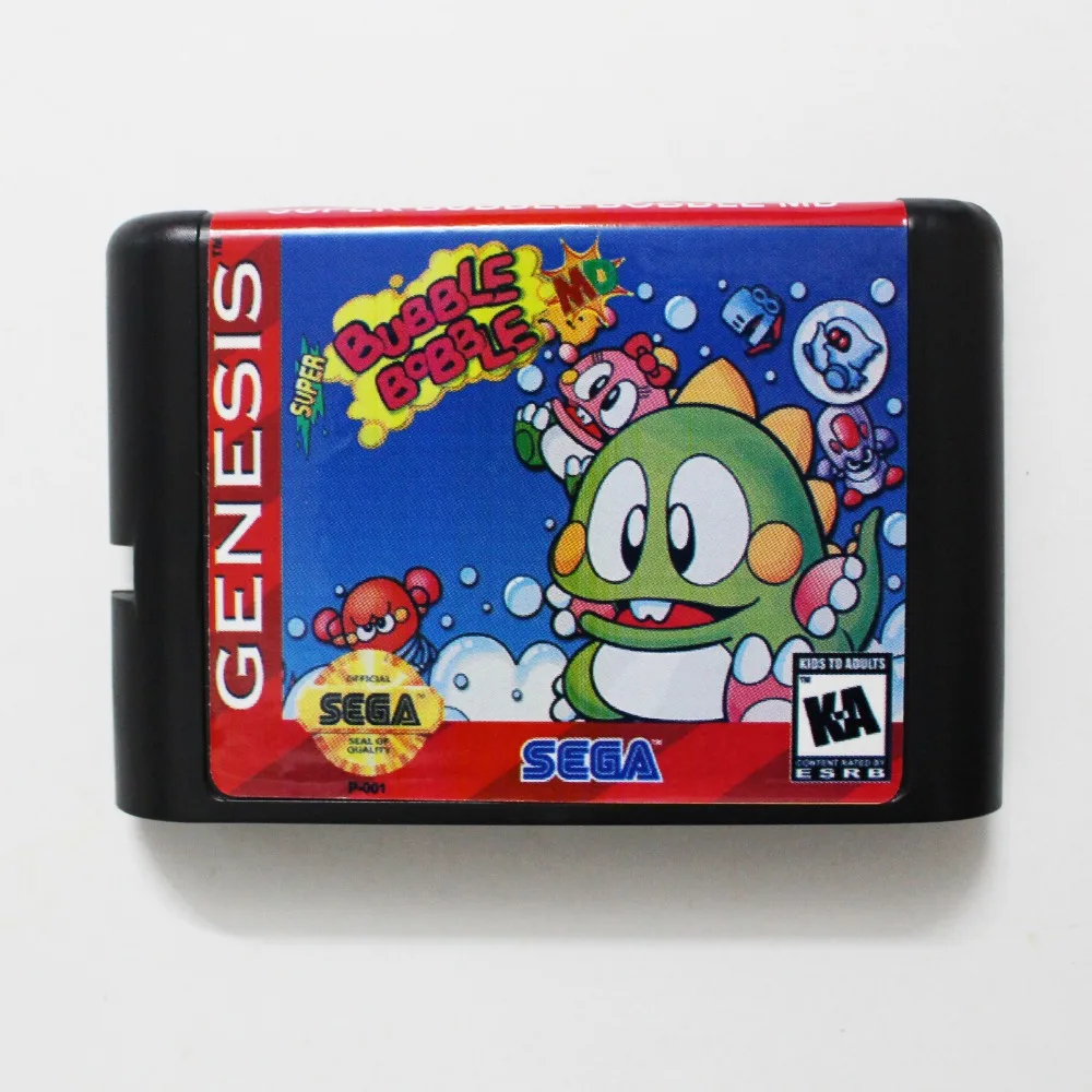 Супер Bubble Bobble 16 bit MD игровая карта для sega Mega Drive для Genesis